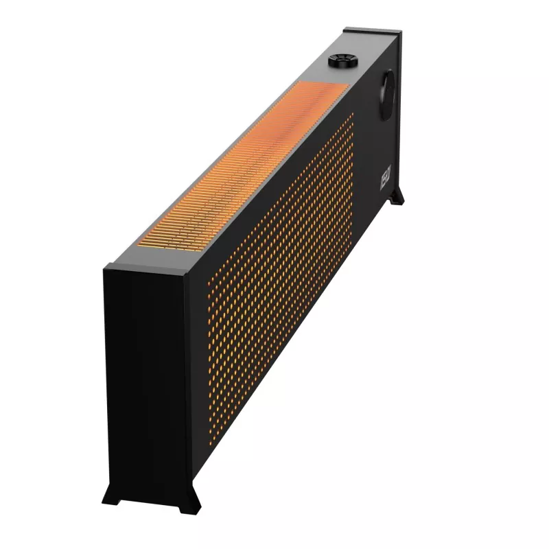 2200W ब्लैक ग्राफीन बेसबोर्ड इलेक्ट्रिक हीटर